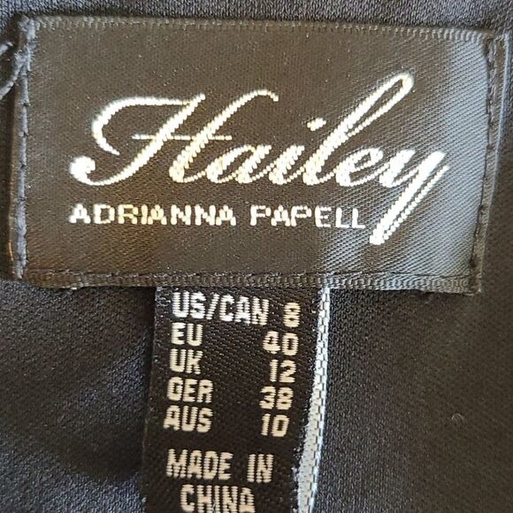 Hailey Adrianna Papell Satin Embossed Formal Dress Prom Party Club Strapless - Picture 7 of 12